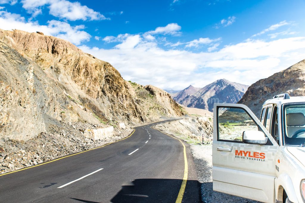 Myles car at Ladakh